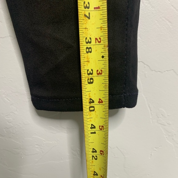 Banana Republic Black Faux Suede High Rise Skinny Jeans Size 25 Tall - Picture 10 of 12